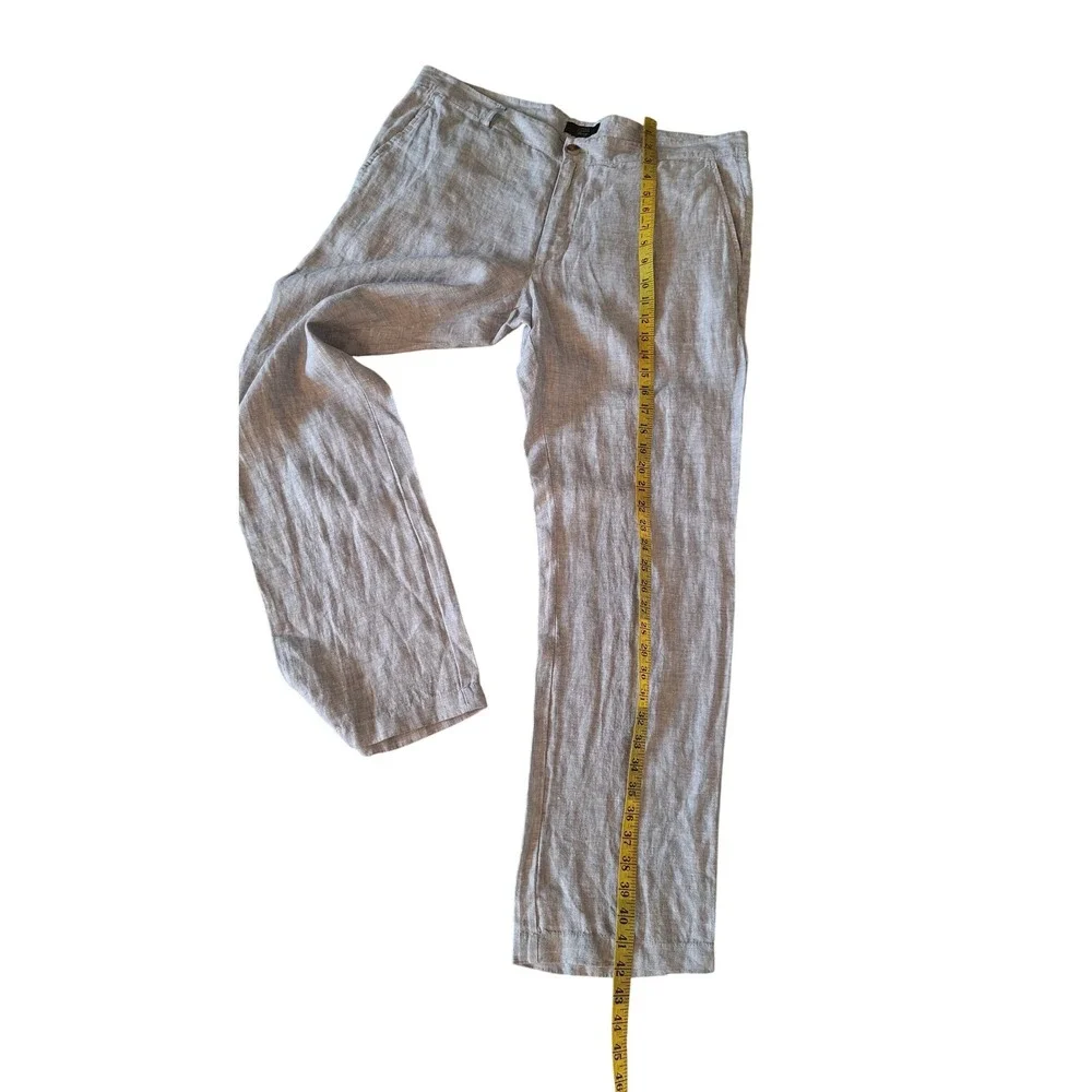 Club Room Linen Pant Men's Large Casual Summer Beach Cruise Trousers 36W/32L